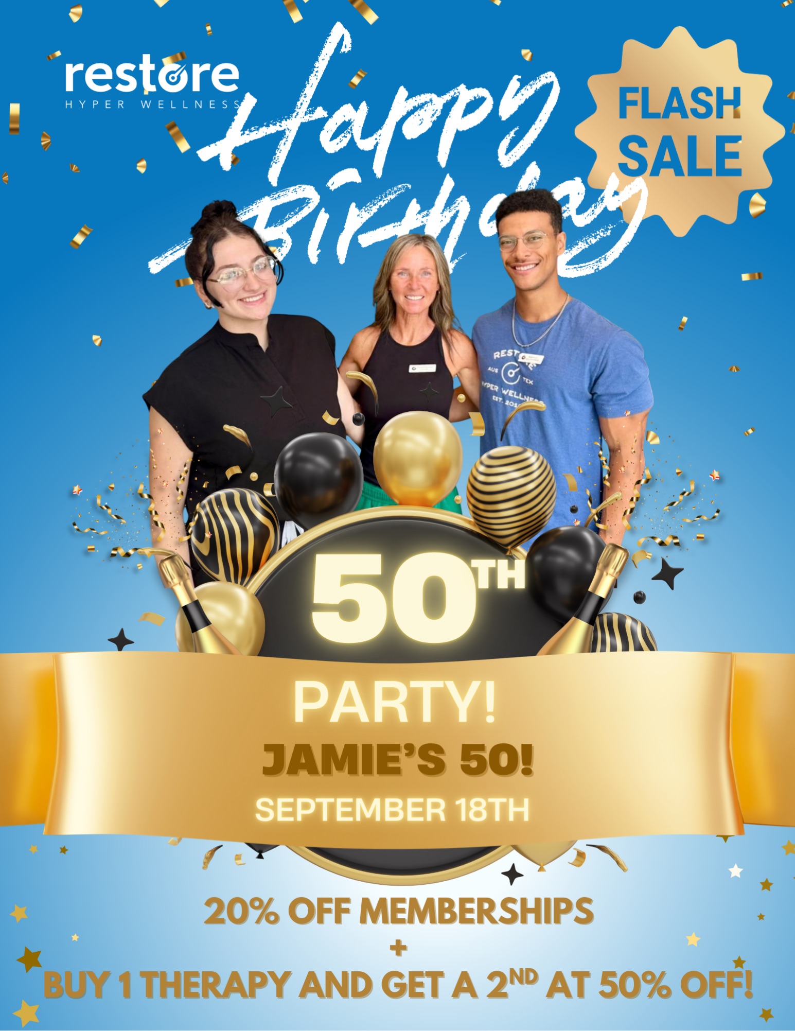 🎉 Flash Sale for Jamie’s 50th – One Day Only! Image