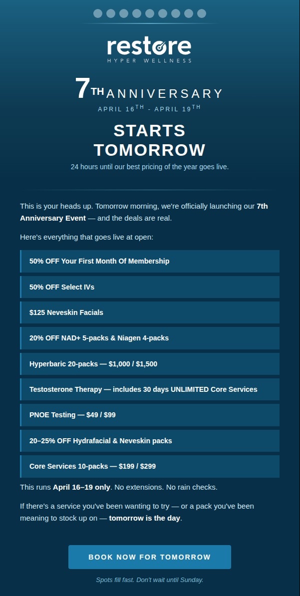 , Tomorrow morning, everything changes. Image